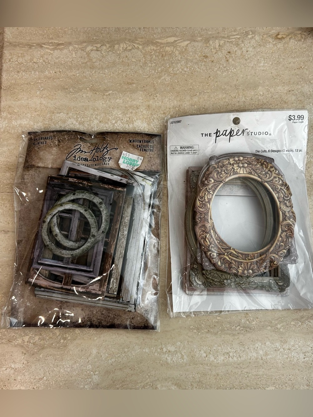 Vintage Ornate Frame Embellishments - Gold and Bronze for crafts